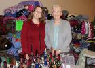 This mother and daughter pair, Rachel Stevenson and Donna Larson, have been bringing their “Bottle Bling” and “Spoiled Rotten” displays to craft shows for 15 years. They will be going to Minot and Bismarck in the spring. They were to the Little Falls large craft show. They like to travel together and they said it is good bonding time for them.  One is from Winger and the other from Oklee.