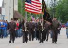 McIntosh VFW Post 6891 and the Win-E-Mac Marching Band during the parade on Memorial Day, Monday, May 29, 2017.