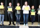 November High School Students of the Month, pictured left to right: Jason Sharp, Drea Donnell, Nyah Neadeau, Callie Baker, Chantelle Kusick, and Falline Erickson.