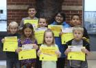 October Elementary  Students of the Month Pictured in front:  Trevor Bjerke, Isabelle Krog, Maci Syverson, Edward Nybo. Pictured in back: Broden Benson, Dawson Gazelka, Taivion May, Drayden Cobenais-Neadeau.