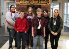 September High School  Students of the Month Pictured left to right: Diana Defoe, Landon Gazelka, McKenzie Weems, Brody Johnson, Sydney Dahlke, Bailey Haugan.
