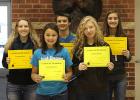 November High School Students of the Month. Pictured left to right: Alison Johnson, Kaylee Westrum, Ben Engebretson, Kristin Weems, Kayla Ehlers. Not Pictured: Shayla Erickson.