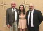Shelby Gunderson was nominated to represent RLCC for the Triple “A” (Academic, Arts, and Athletics) Award. She is pictured with Jim Weinzierl, Executive Secretary of the Region, and Randy Huie; Board Member Region 8A. 