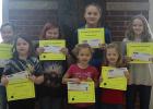 January  Elementary Students of the Month Pictured in back:  Joely Hinrichs-Olson, Samantha Tollefson,  Anna Piatkoff, Chloe Ballard. Pictured in Front: Hadley DeVries, Savanah Kumpula and Lily Gerlofs. 
