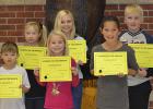 December Elementary students of the month, pictured in back: Rose Cassibo, Hailee Hanson, Jayden Bergerson. Pictured in front: Gavin Solberg, Hannah Weems, Adele Peabody. Not pictured: Madison Walser.
