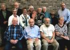 Picture of the 13 - 1954 Clearbrook High School graduates, top row L to R: Rodney Hanson, Blake Peterson, Mary Ellen (Olson) Olsen, Donna (Knutson) Vig, Donna Lou Wendlandt, Merlin Grue. Second row: Alice (Knutson) Stenlund, Christine (Brendahl) Strande, Carole (Lundmark) Tollefson. First row: Wayne Johnson, Duane Erickson, Eugene Kihlstadius and Shirley (Johnson-Beckstrand) Falardeau.
