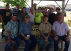 Clearwater County Fair Board with Henry Burrack. Front Row  Alroy Lewis,  Alton Walker , Henry Burrack, Al Paulson. Back Row  Scott Anderson, Mark Larson, Lindsay Paulson, Cindy Benson, Scott Fawver, Maryann Erickson, Amy Kent with Hannah, Jenell Strandberg Cheryl Grover.
