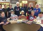 Front row, L-R: Sue Aune, Barb Picolet, Rose Hanson, Eunice Schulz, Pam Smith. Back row, L-R: Mildred Klamar, Janice Peterson, Cheryl Sistad, Doris Cleven, Connie Moe, DeeDee Moe, Val Aune.