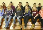 Candidates include, L-R: Kameron Dahl and Ashley Moe (Seniors), Clayton Irlbeck and Shawntel Ignaszewski (Juniors), Jake Ahlbeck and Cheyenne Irlbeck (Sophomores), Evan Fish and Layla Jelle (Freshmen), Jared Haack and Courtney Vad (8th grade), Andrew Loken and Ellie Sabourin (7th grade).