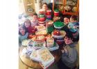 Check out that table full of cookies! Pictured left to right are Kaelyn Diaz, Margaret Rasmussen, Alex Diaz, Sara Diaz, Stacy & Max Beckel and Stephanie Kaiser.