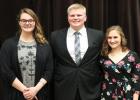 L-R: Triple A winners Cheyenne Irlbeck, Lucian Tinnes and Mercedes Coan at the banquet in Mahnomen last week. Photo courtesy of Deanna Coan