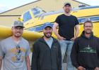 Advantage Ag Air crew, L-R: Blake Farder, Andrew Kilian, Riley Farder and Aaron Peterson. Not pictured: Lucian Tinnes. Photo by Grygla Eagle Newspaper