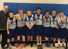 L-R: Coach Sundberg, Elliot Philipp, Reece Sundberg, Thor Henrickson, Cody Nelson, Dane Arveson, Matt Busse, Kaylor Torgerson and Sheldin Sundberg