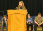Chelsie Nelson, grade 7, was a contestant in the Grygla School Spelling Bee. Photo by Grygla Eagle Newspaper