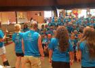 Pathways counselors lead local kids in a sing-along at Faith Lutheran Church in Goodridge last week.