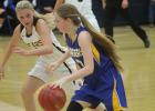 Madison Cullen on offense during the JV girls game. 