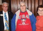5M11 District Governor, Bill Myskiw, presented Sherry Woods with a 10 years of service award, and Mildred Klamar with a 15 years of service award. Photo by Grygla Eagle Newspaper