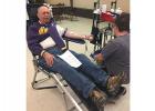 Sheldon Peterson was one of 41 volunteers who were able to donate at last week’s Blood Drive in Grygla.