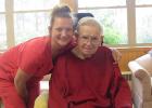 Elise is pictured with Roy Nordby.