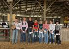 -R-L Kaden Bowman, Eric Larson, Bryce Haugen, Lexi Cloose, Corryn Lundberg, Macie Farr, Kaylynn Waldvogel and Hailey Kortan