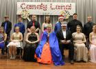 Royalty included, L-R: Ellie Sabourin and Andrew Loken (7th), Courtney Vad and Jared Haack (8th), Layla Jelle and Hunter Loken (9th), Queen Shawntel Ignaszewski and King Clayton Irlbeck (11th grade), 2016 Queen Danielle Olson and 2016 King William Holthusen (standing behind), Cheyenne Irlbeck and Jake Ahlbeck (10th), Ashley Moe and Kameron Dahl (12th). 