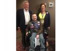 Jacob Gunvalson, of Gonvick gave the endorsing speech for Colin Peterson at the DFL Convention held in Wilmar. He and his mother Cheri are delegates for the convention.