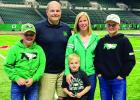 The Kroulik Family from left to right: Carver (13),  Casey, Tyson (6), Tiffany and Bryar (10.
