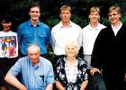 Marvin and MaryLou Wolden, who still live on the Century farm in Pine Lake Township. Their children standing left to right are Evie, Wayne, Alan, Kevin and Matthew.